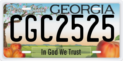 GA license plate CGC2525