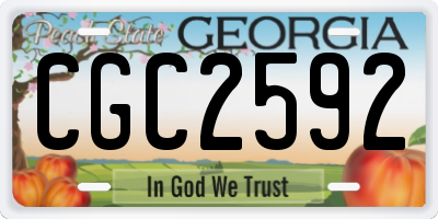 GA license plate CGC2592