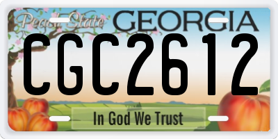 GA license plate CGC2612