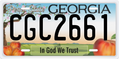GA license plate CGC2661