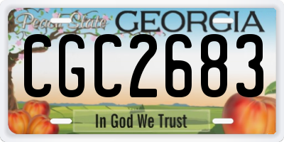 GA license plate CGC2683