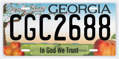 GA license plate CGC2688
