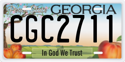 GA license plate CGC2711