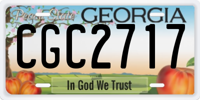 GA license plate CGC2717