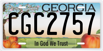 GA license plate CGC2757