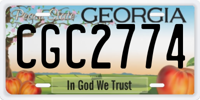 GA license plate CGC2774