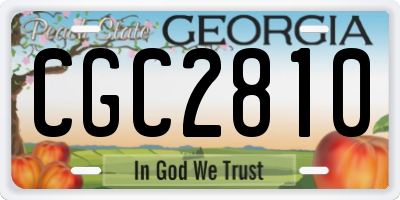 GA license plate CGC2810