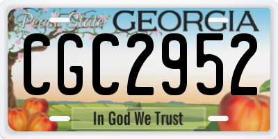GA license plate CGC2952
