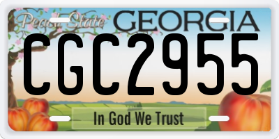 GA license plate CGC2955