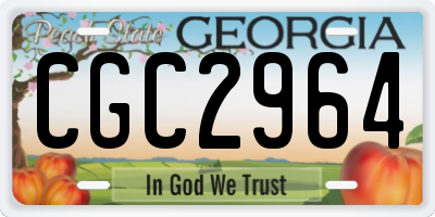 GA license plate CGC2964