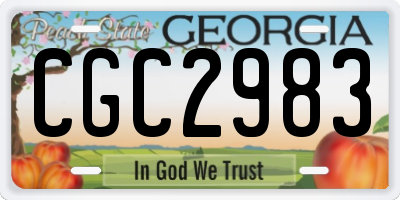 GA license plate CGC2983
