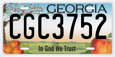 GA license plate CGC3752
