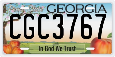 GA license plate CGC3767