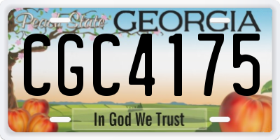 GA license plate CGC4175