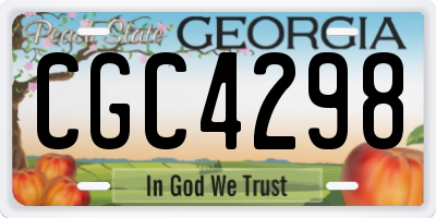 GA license plate CGC4298