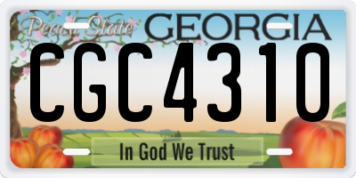 GA license plate CGC4310
