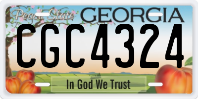 GA license plate CGC4324