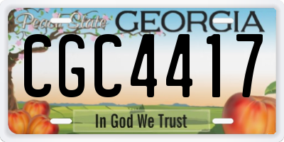 GA license plate CGC4417