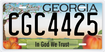 GA license plate CGC4425