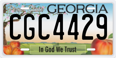 GA license plate CGC4429