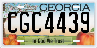 GA license plate CGC4439