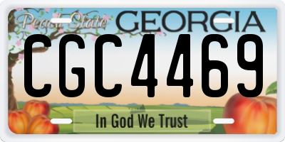 GA license plate CGC4469