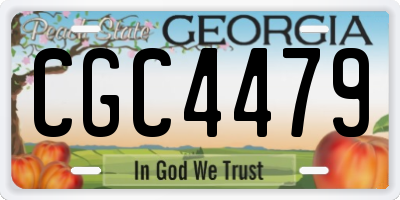 GA license plate CGC4479