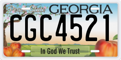 GA license plate CGC4521