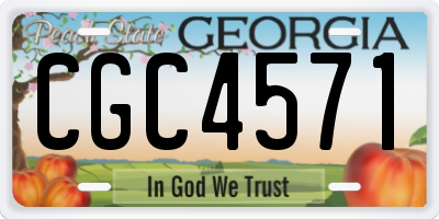 GA license plate CGC4571