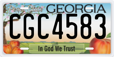 GA license plate CGC4583