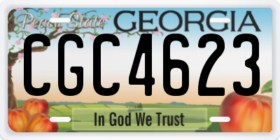 GA license plate CGC4623