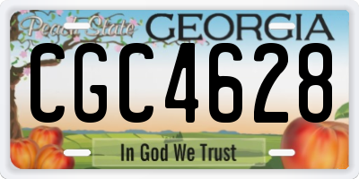 GA license plate CGC4628