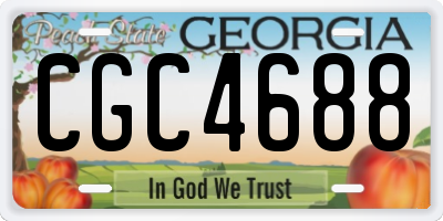 GA license plate CGC4688