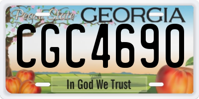 GA license plate CGC4690