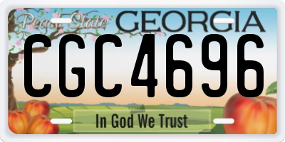 GA license plate CGC4696