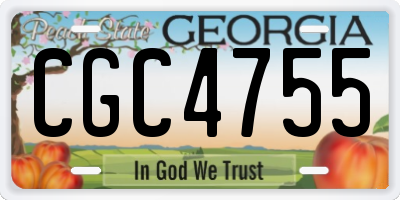 GA license plate CGC4755