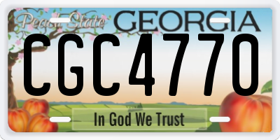 GA license plate CGC4770
