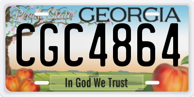 GA license plate CGC4864