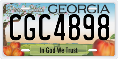 GA license plate CGC4898