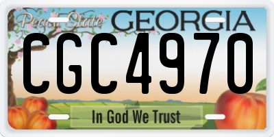 GA license plate CGC4970