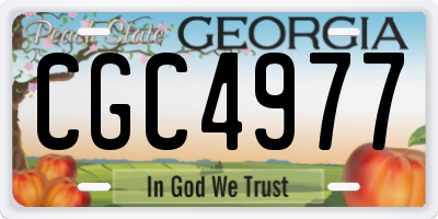 GA license plate CGC4977