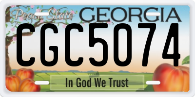 GA license plate CGC5074