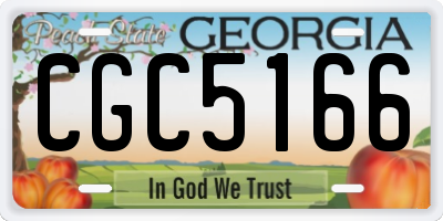 GA license plate CGC5166