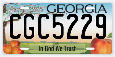 GA license plate CGC5229