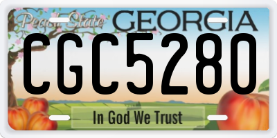GA license plate CGC5280