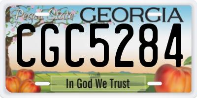 GA license plate CGC5284