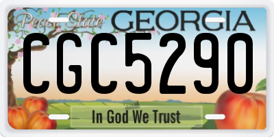GA license plate CGC5290