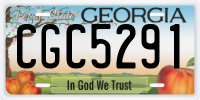 GA license plate CGC5291