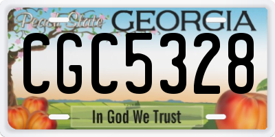 GA license plate CGC5328