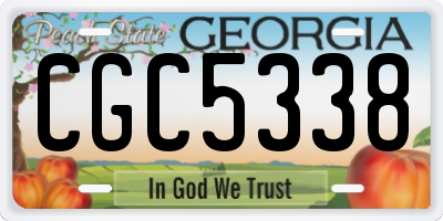 GA license plate CGC5338